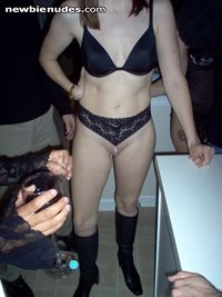 what she wore to the lingerie party,got her nice and wet