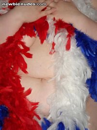 4th of July BBW Belly With Boas