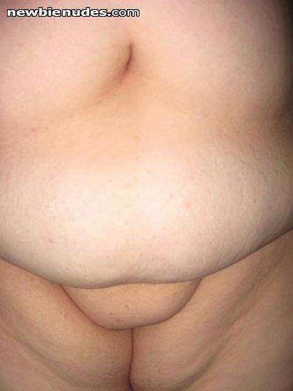 Showing off a little more of my big thighs with my chubby pussy, whatcha think?