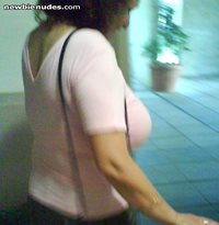 Big titty neighbor ;  Taken with CellCam.  :)