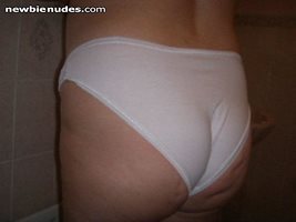 Bum in white  Panties