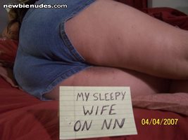 My wife sleeping. She doesn't think shes sexy. please tell her what you thi...