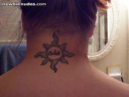 My neck tat... i got it there because i thought it looked sensual