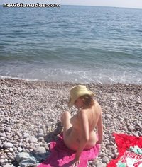 What a stunning view!!! Nudist Beach fun!!!Any ladies want to join us??   