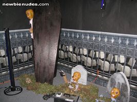 Part of the graveyard from saturday nights halloween party, before the part...