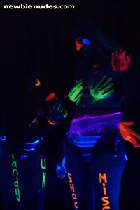 Me and shocksmissus playing with UV Makeup