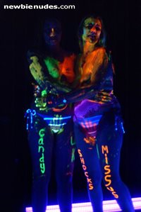 Me and shocksmissus playing with UV Makeup