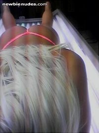 My ass in a tanning bed ...