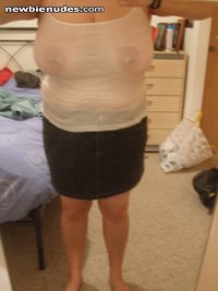 Full length wet t-shirt tits