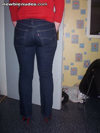 Me in my tight levi's before being fucked hard x