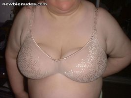 Wife's new bra.  I love my wife's tits!