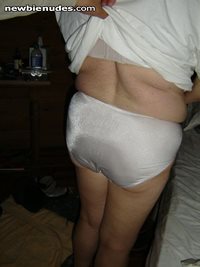 Hubby says that my granny panties turn him on. I hope you like them as well...