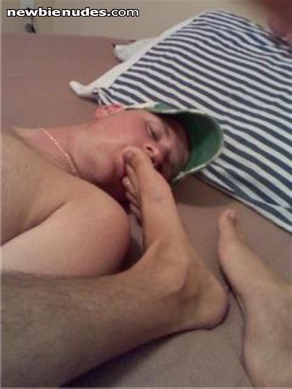 David sucking my toes