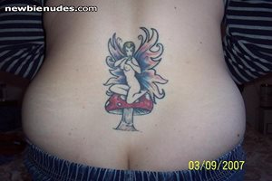 By request to see the rest of the tramp stamp! LOL Check it out I have titt...