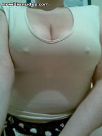 Big horny nipples, got the guys staring again! xxx