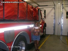 At the firehouse