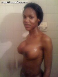 goin for a nice shower to clean myself...loves couples or other ebony women...