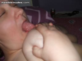 licking boobs