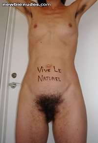 A tribute to all other natural ladies around here. Vive le naturel