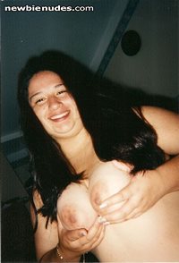 Angie Holding Her Big Titties