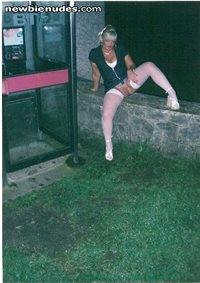 lynn outside local phone box, if you recognise her, cum + fuck her