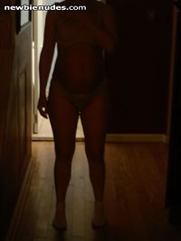 Silhouette...eight months pregnant!  Let me know if I still make your cock ...