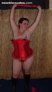 new red corset
