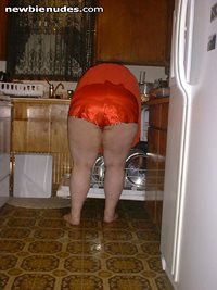 My wife, Dee, loading the dishwasher. I love that butt!