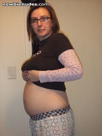 about 6 months pregnant
