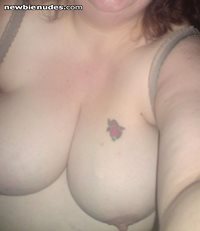 my wife flashing her tattoo - comments and pm please