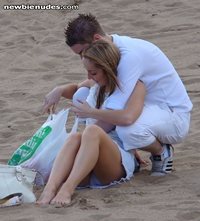 nice upskirt on beach