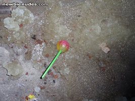 Joanna dropped her lolli-pop while pissing in the snow