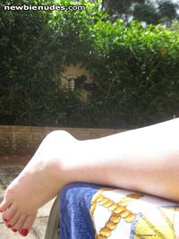 Wife getting some sun on her legs. Want to trade Hi Res Pics And Vids? PM M...
