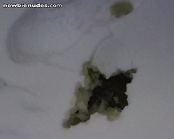Me pissing in snow