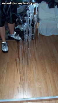 Giant Cumshot On Mirror. This one was 15 Spurts plus alot of dribble onto t...