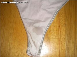 my panties after playing...notice the wet spot!
