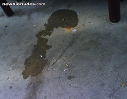 Requested pic of my pee puddles at bus stops