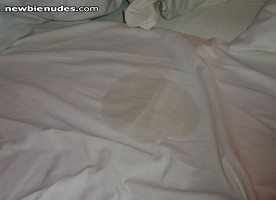 My piss in some guys bed after sex