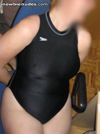 My sexy wife satisfying my fetish for onepiece swimsuits!