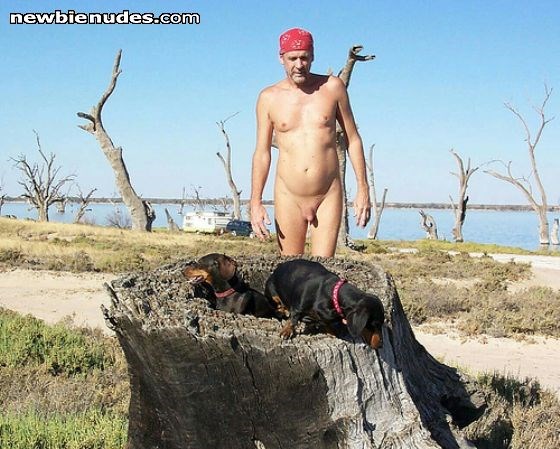 Pic of me with two of the "kids".  Pelican Point, South Australia.