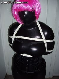 That's me in a full-body latex-suit and corset. Like to see more?