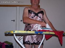 Just doing the ironing.