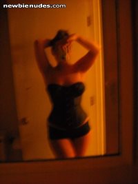My Wife in her new Corset...I'm in the military so she sends me photos of h...