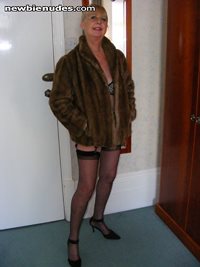 Lyndsey - hi guys I have had requests for pix in my FAKE fur jacket so here...