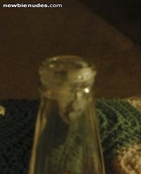 my cum on the inside of the head of the bottle...wanna lick it out??