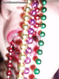 a mouth and beads for a yummy hossinator to cum in