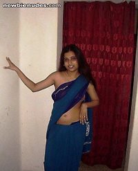 All of just the saree and nothing on..