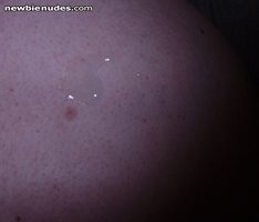 Cum on my preggie belly (could not show him I took pics so I had to ran int...