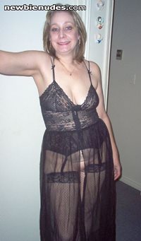 Reposting,...the first time I wore the sheer black negligee,...