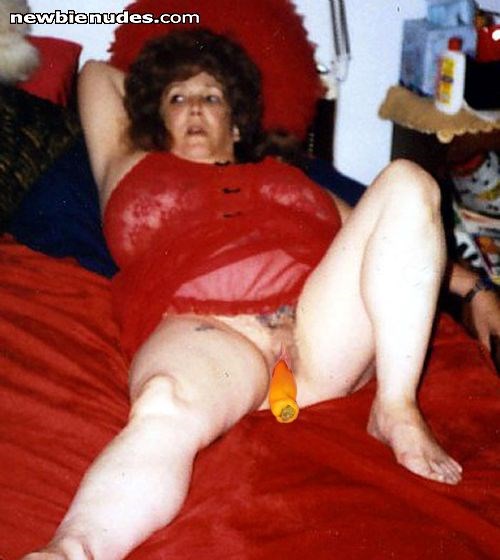 More of Angel having some fun with her veggies.